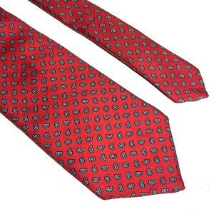 HASTINGS 58" MENS Tie Red Paisley Necktie USA